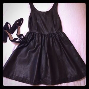 H&M Pleather Mini Babydoll Dress