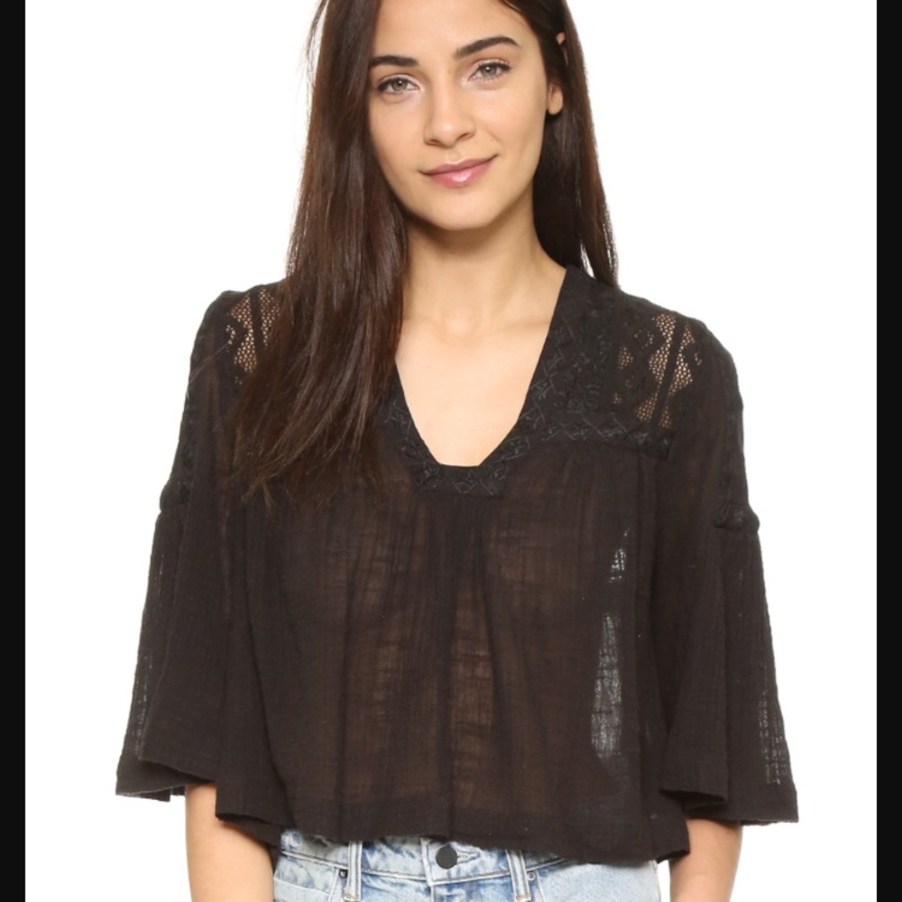 Free people crochet shirt