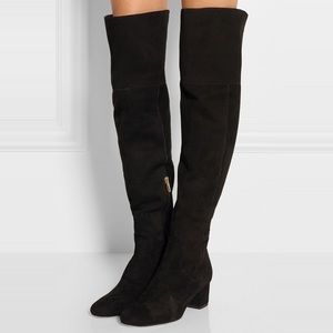 Sam Edelman Elina Black Suede Over the knee boot