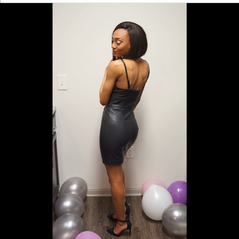 Nasty Gal Leather dress xxs