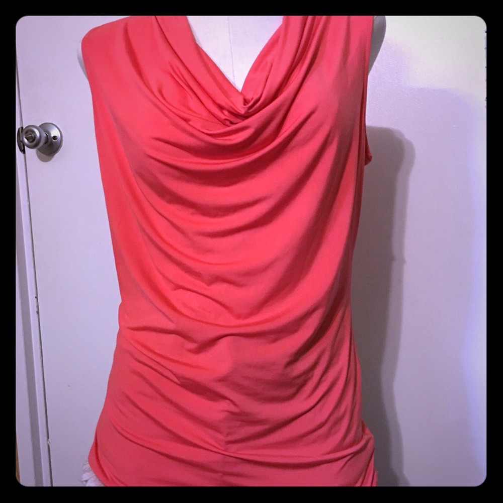 Worthington coral/orange sleeveless top