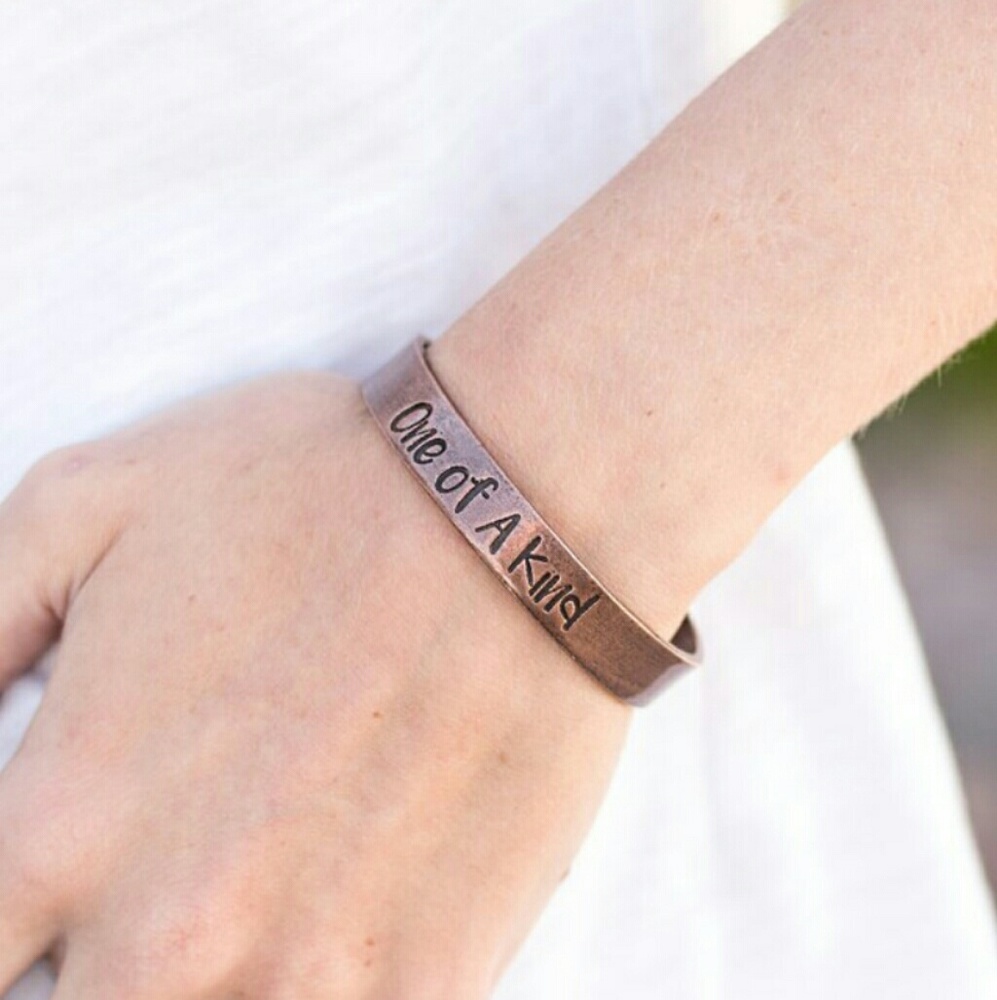 One of a kind brass bracelet