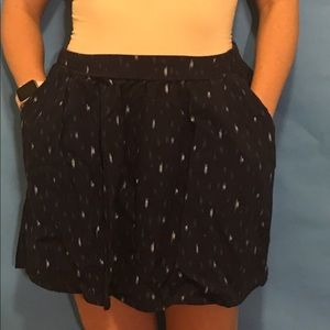 Blue pockets elastic skirt