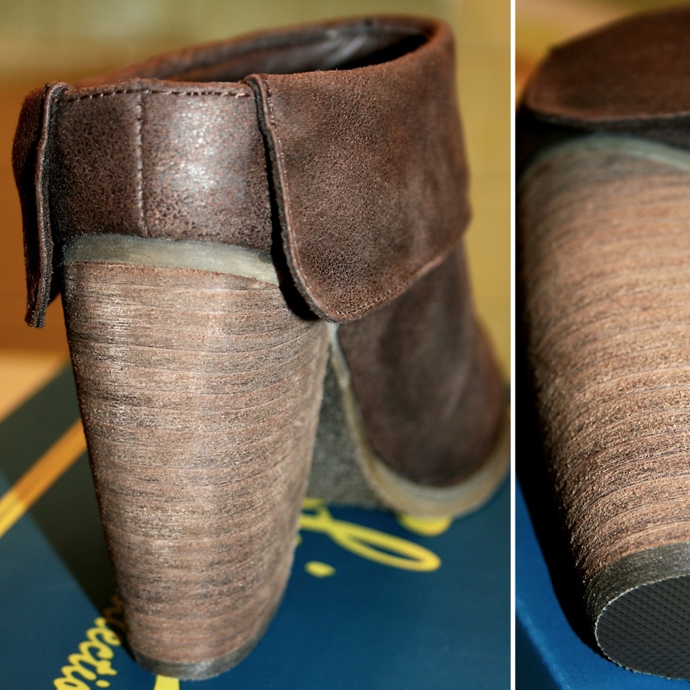 ⚡1 LEFT⚡ Burnished Leather Cuffed Mule NIB - Picture 6 of 8