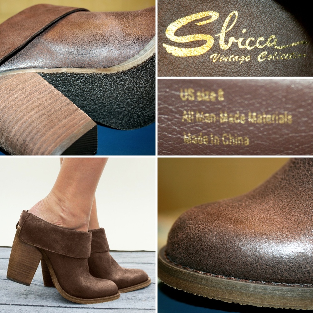 ⚡1 LEFT⚡ Burnished Leather Cuffed Mule NIB - Picture 8 of 8