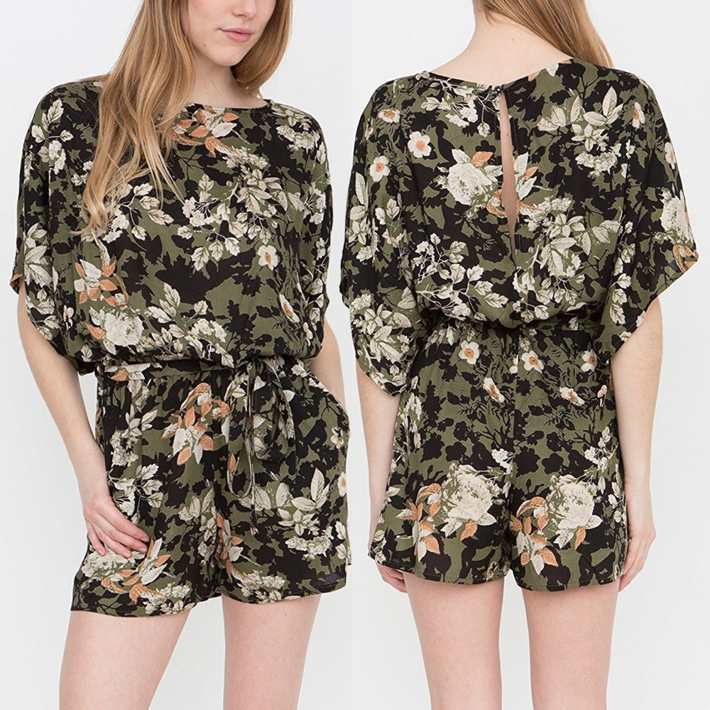 ⚡LAST 1!⚡ Floral Kimono Romper with Pockets NWOT - Picture 2 of 8