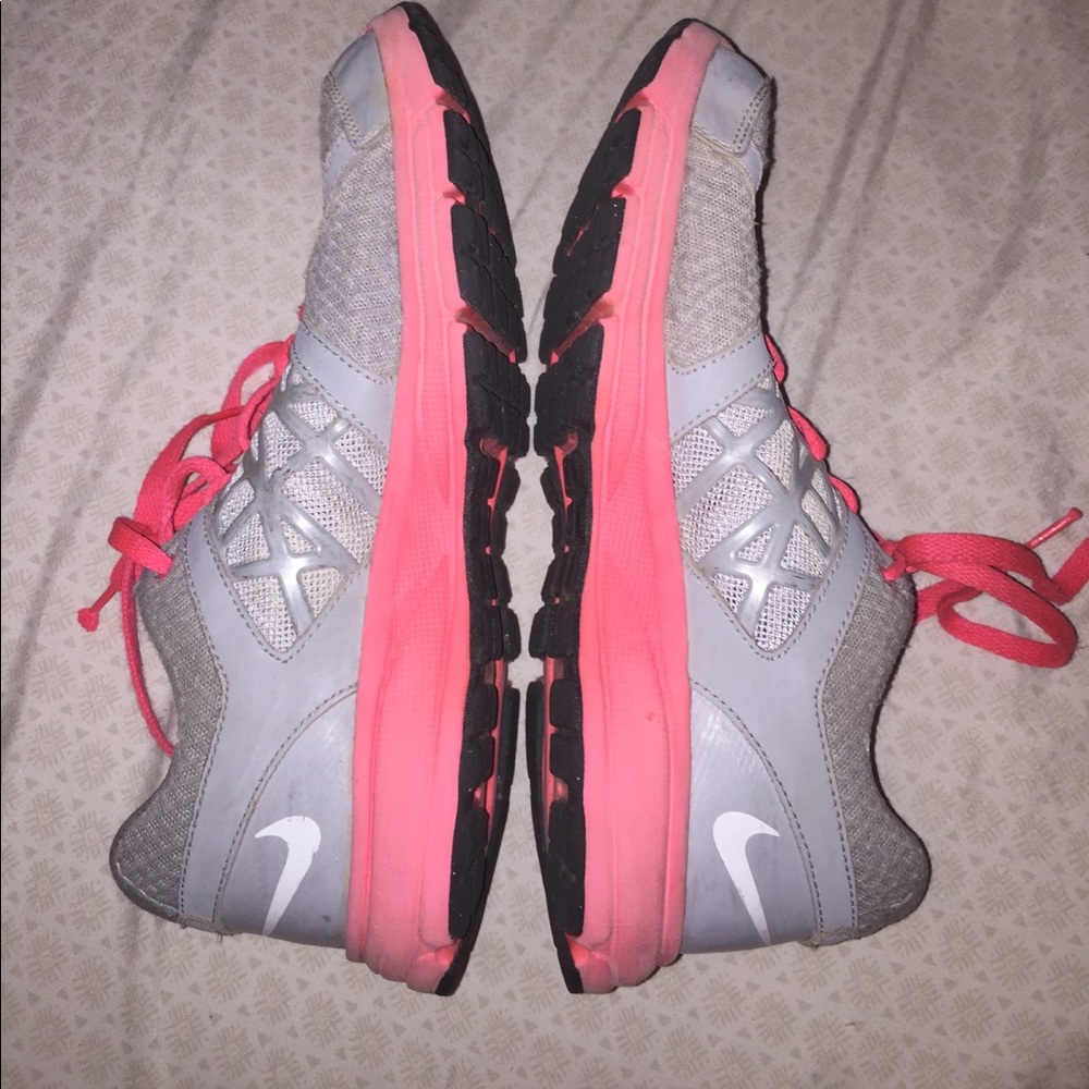 Gray and Pink Nike Shoes