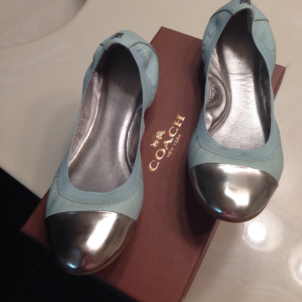 Coach ballet Dalia buff leather size 8