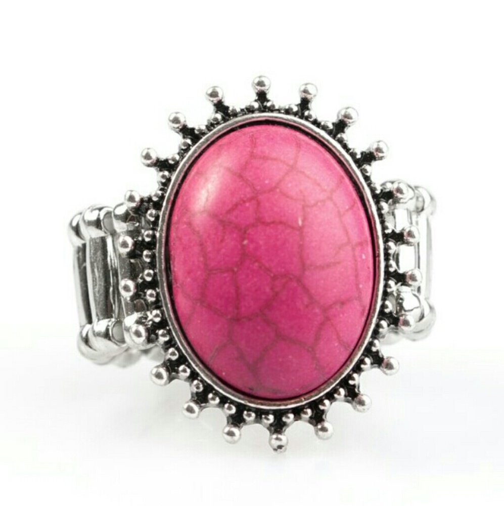 Pink stone ring