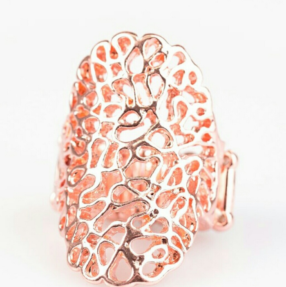 Rose gold pumice ring
