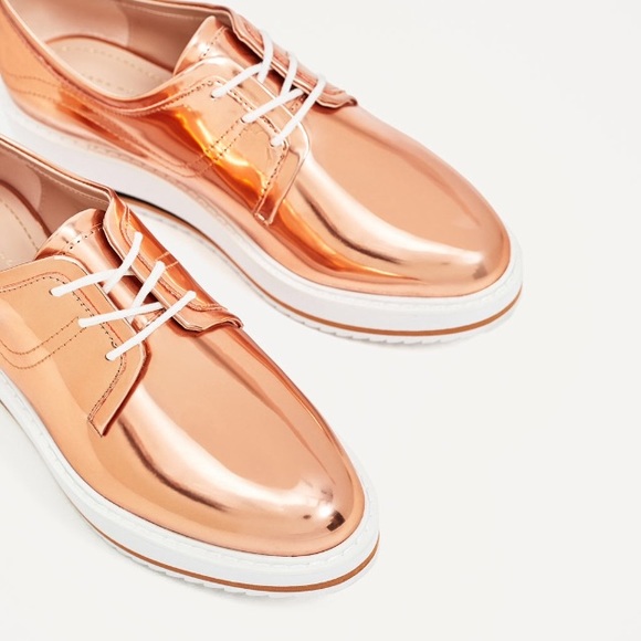 ZARA METALLIC PLATFORM BLUSHER BRAND NEW - Picture 2 of 5