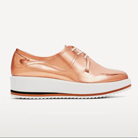 ZARA METALLIC PLATFORM BLUSHER BRAND NEW - Picture 4 of 5