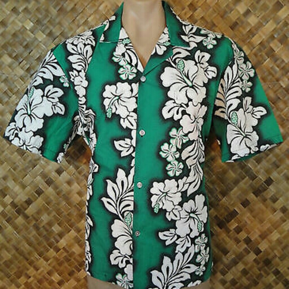 PARADISE STYLE Mens HAWAIIAN Shirt. Large