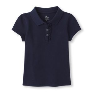 (3) Medium Girls' Uniform Polos in Navy