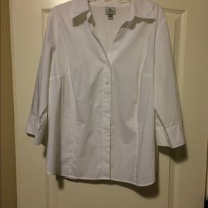 Worthington white button up shirt 2X