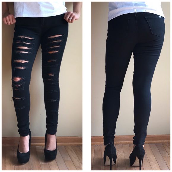 Last Pair! 💥Ripped Distressed Skinny Jeans - Picture 4 of 7