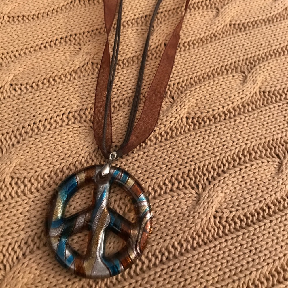 Peace sign necklace