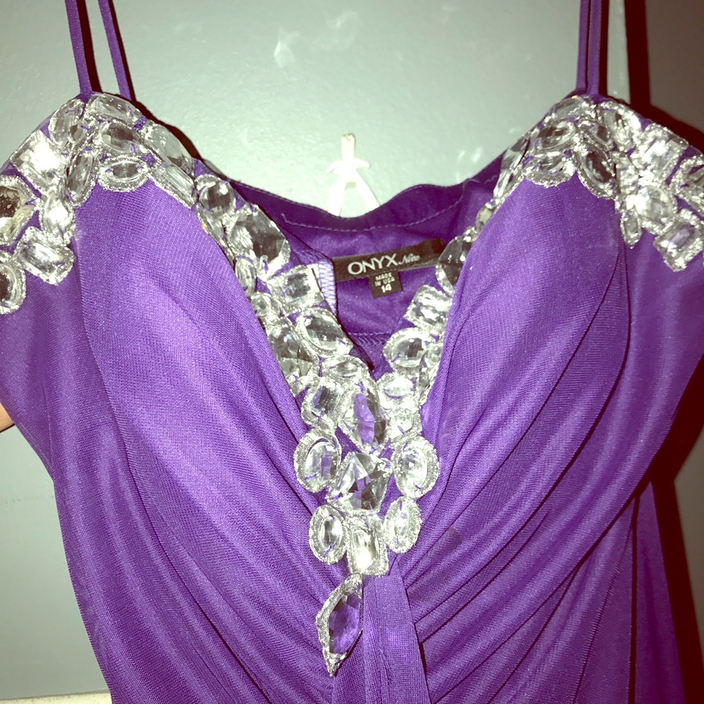 Sz 14 Gem adorned purple dress.