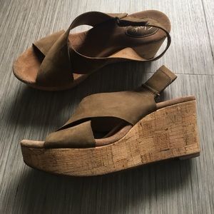Clarks Artisan cork-wedge sandals Size 9