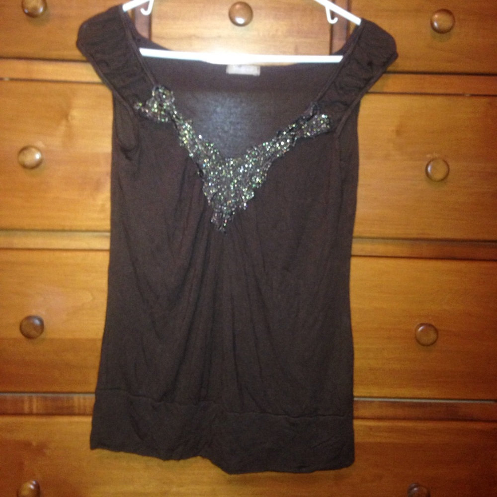 Twenty one sz S brown rayon tank top