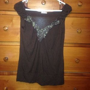 Twenty one sz S brown rayon tank top