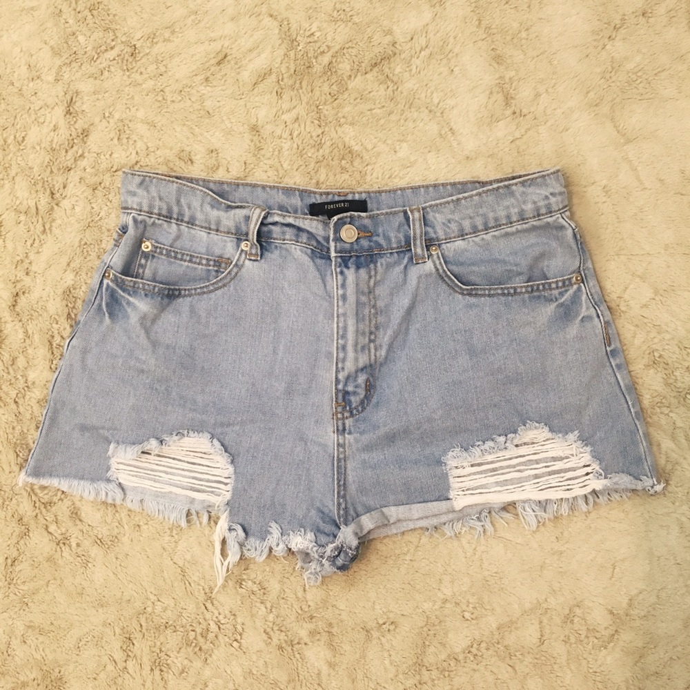 Forever 21 Distressed Denim Shorts