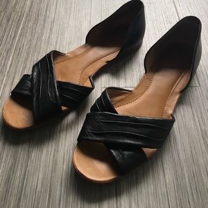 Franco Sarto d'orsay flat sandals, size 9