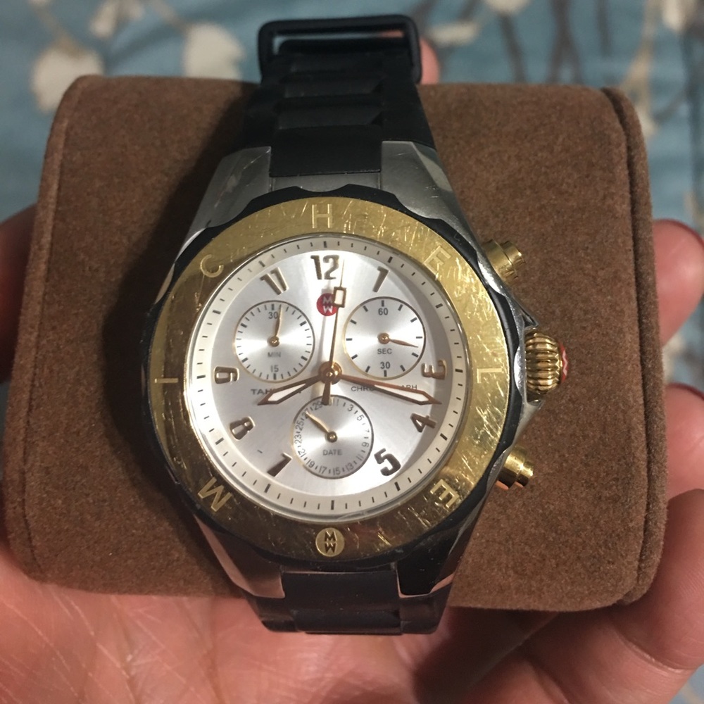 Michele Tahitian Jelly Large Black Watch