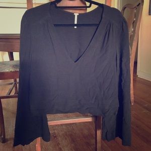 Free People Bell Sleeve Top - M