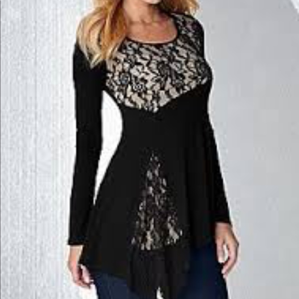 Venus lace detail tunic