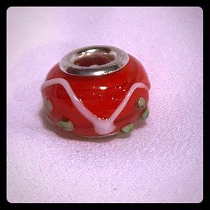 Red "Fiesta" Glass Bead Charm