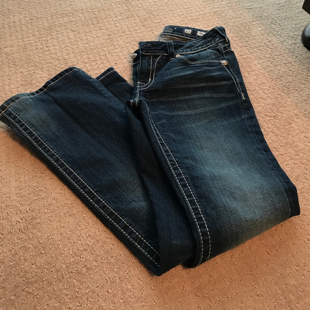 Miss Me Jeans hemmed to a 31" inseam