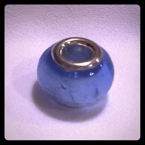Ice Blue Glass Bead Charm