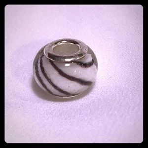 "Zebra" Glass Bead Charm