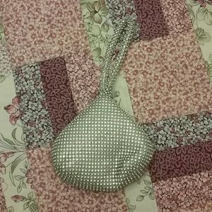 Rhinestone triangle wristlet