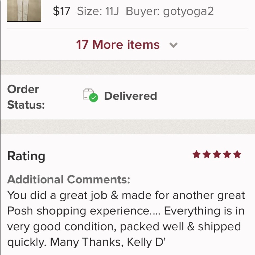 ONE OF MY REGULAR buyers she's so sweet