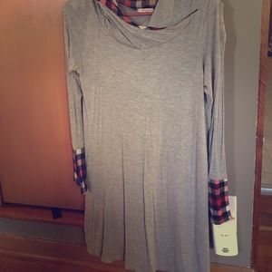 Fall dress! Gray and plaid