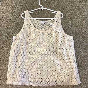 White/creme crop top