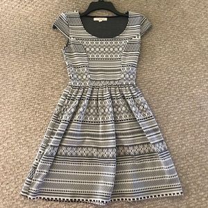 Patterned skater dress