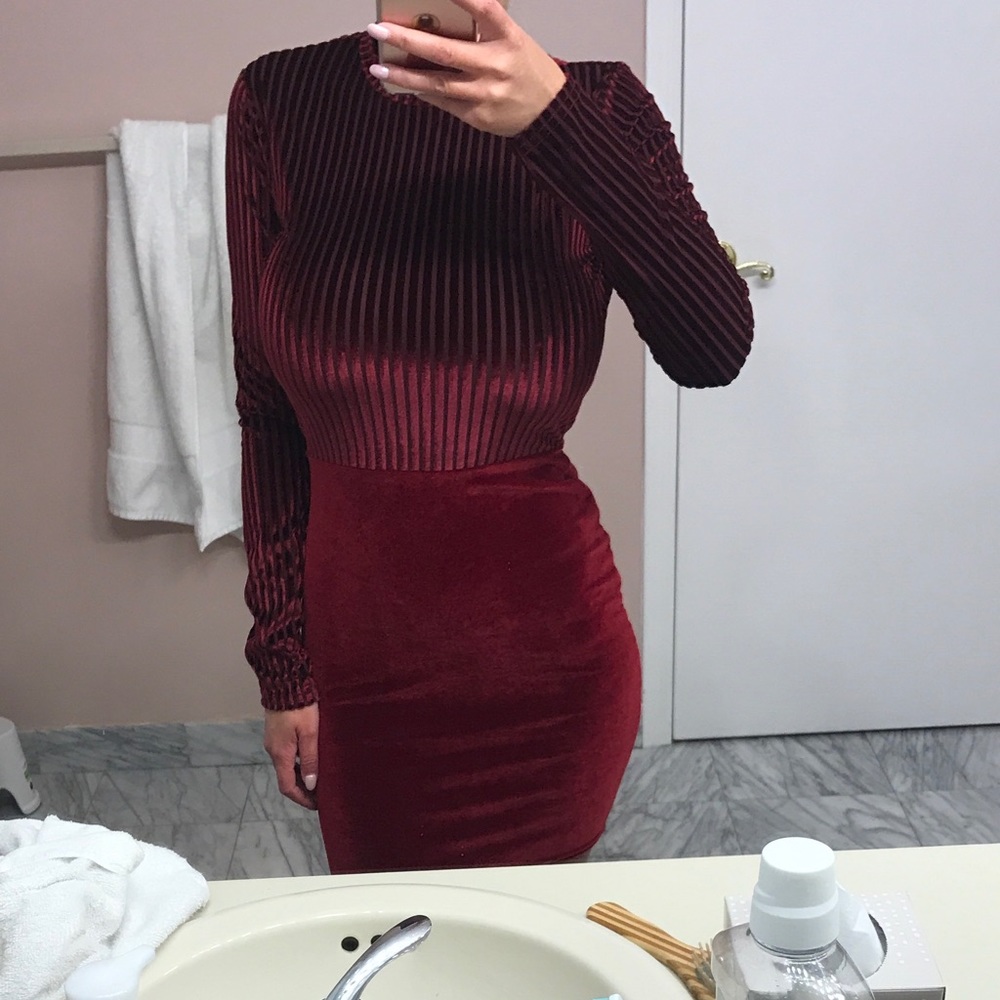 Red Velvet BodyCon Dress