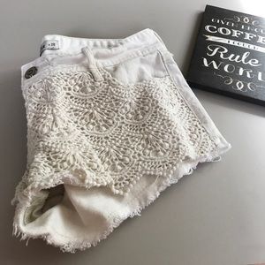 Hollister Lace Denim Shorts