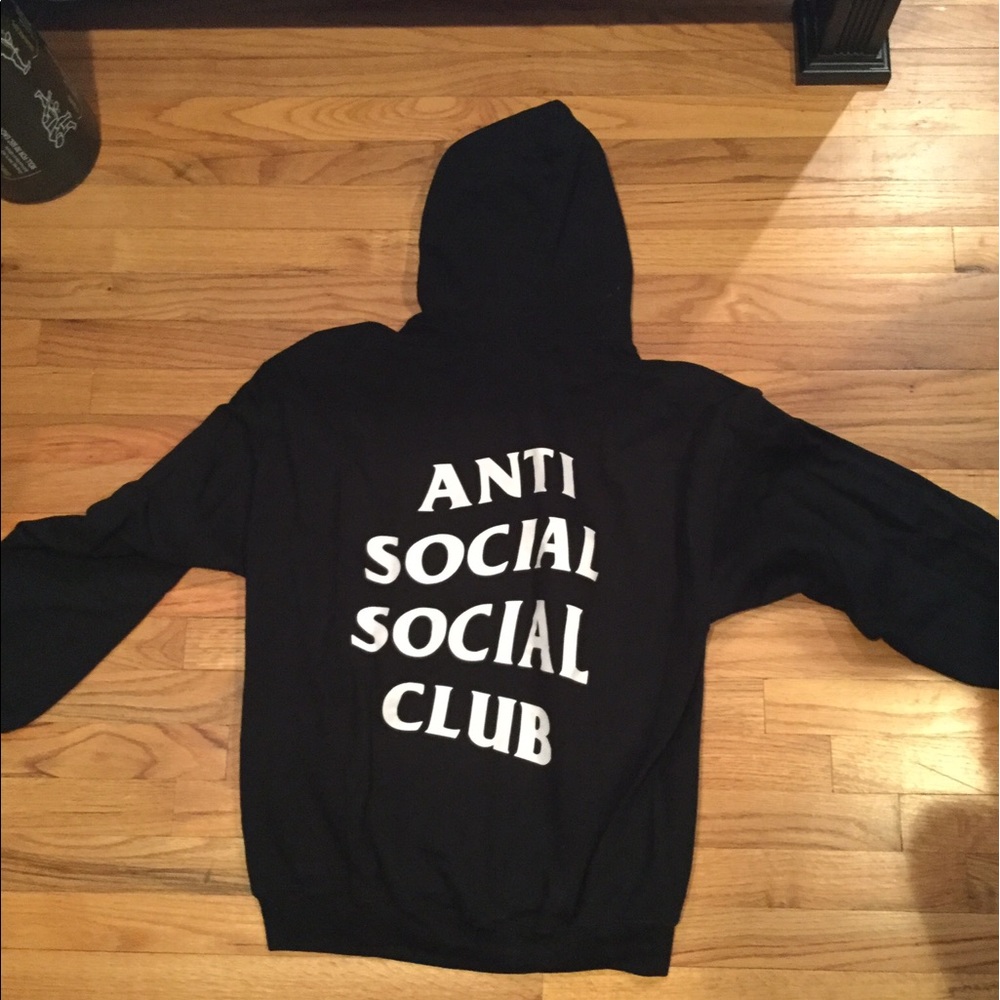 Black Anti Social Hoodie