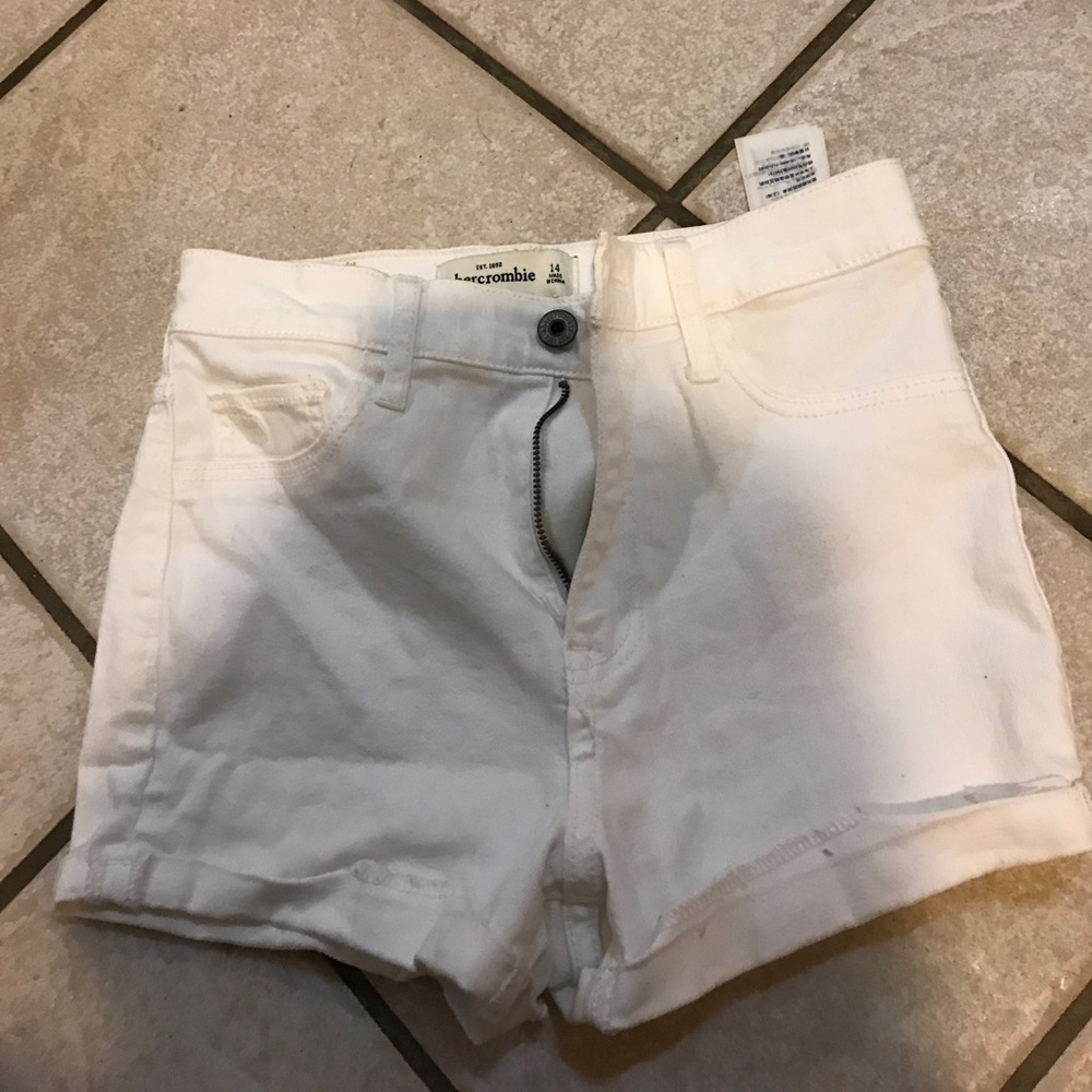 Abercrombie Kids White Jean Shorts