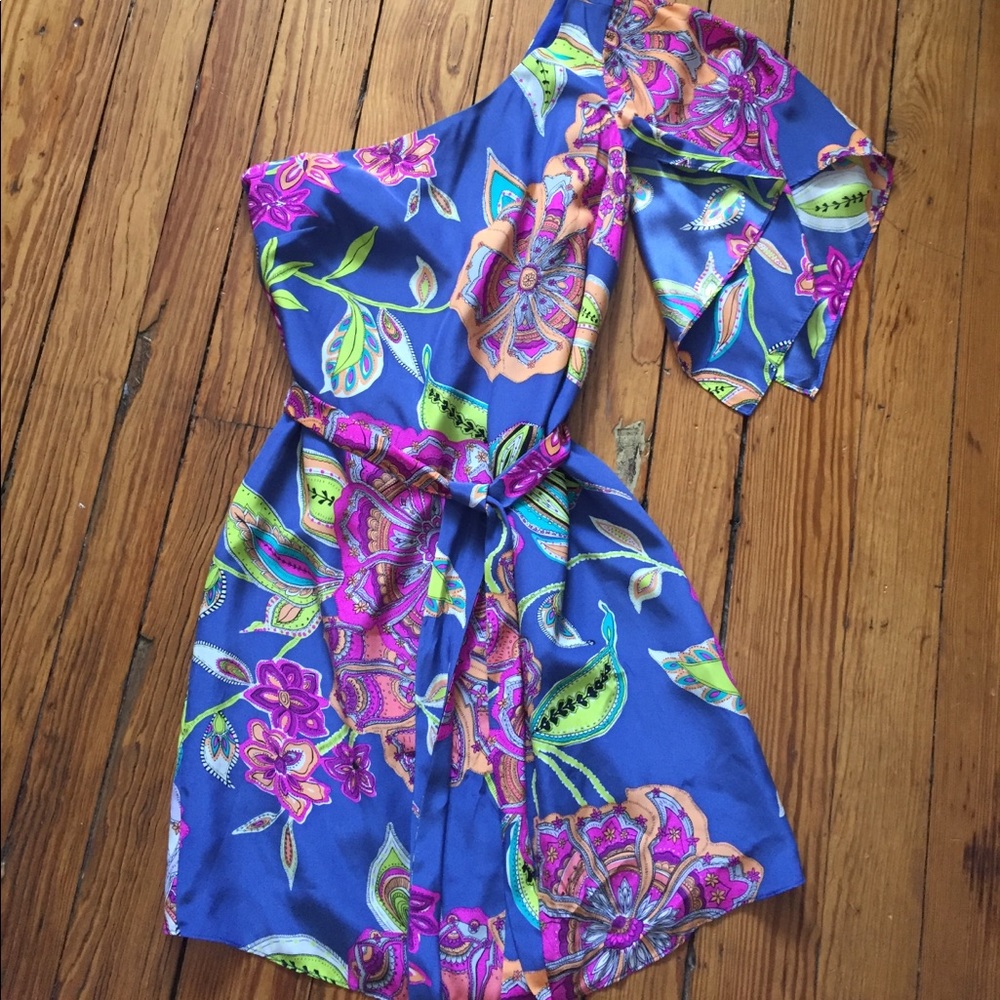 Alice and Trixie one shoulder dress floral
