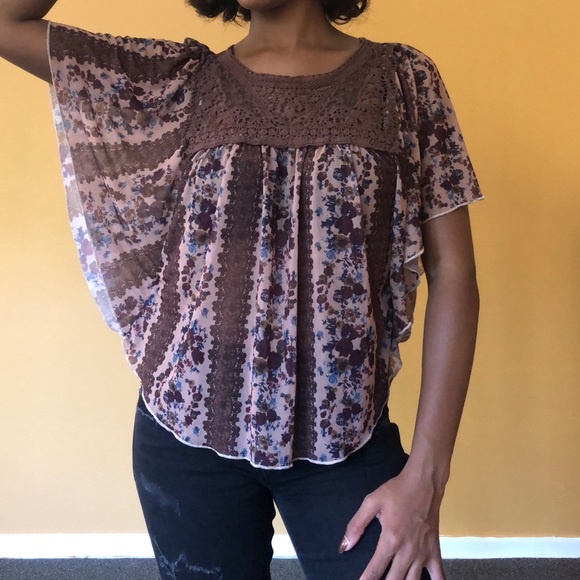 Tops - Sheer Crochet Bohemian Top