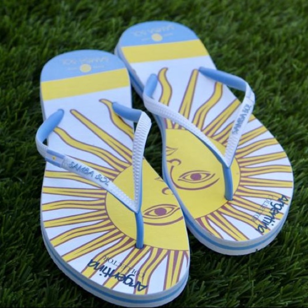 Samba Sol Argentina Flag Flip Flops 🇦🇷