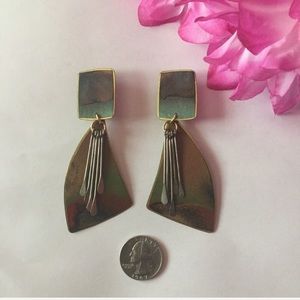 PRICE DROP! Vintage Water Color Earrings (Clip on)