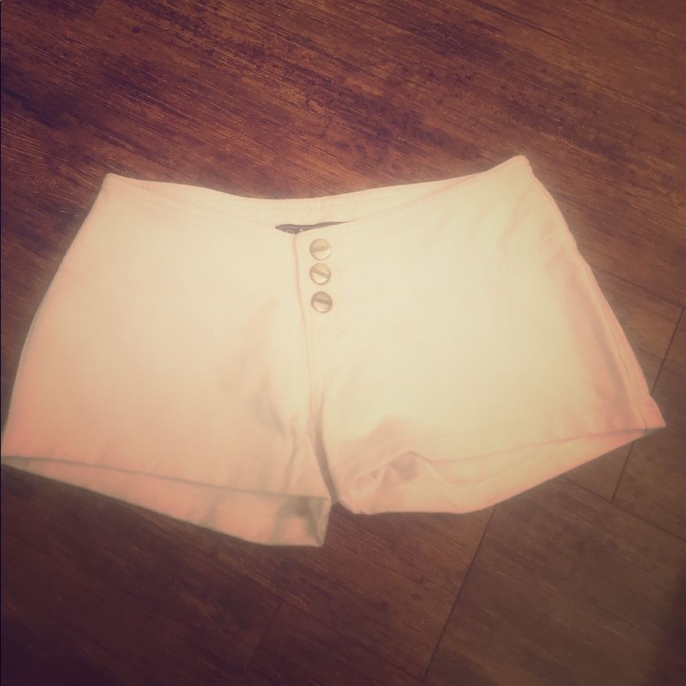 Darius white mini shorts