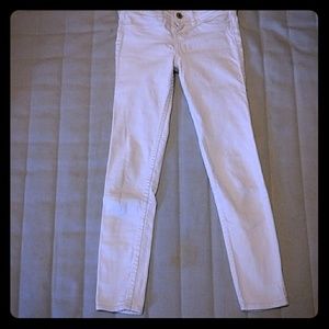 Abercrombie white super skinny jeans