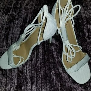 White Lace- Up Sexy Pumps***SOLD***